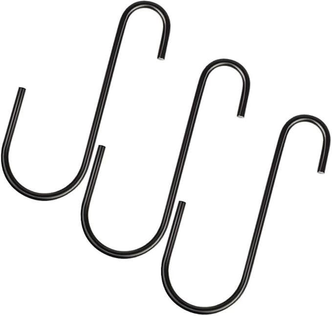 Vindar 3 Pack 6 Inches Bird Feeder Hook Heavy Duty Big S Hooks Hangers for Kitchen, Office, Wind Chimes, Lanterns, Gardening Tools, Hummingbirds Feeders, Bird House, Lanterns-VerdiqueGarden