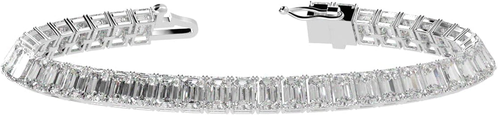 Houston Diamond District 2 to 28 Carat Lab Grown Diamond Classic Tennis Bracelet, 4-Prong Setting for Women (E-F Color, VS2-SI1 Clarity)