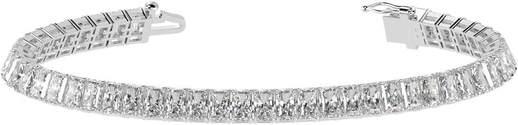 Houston Diamond District 2 to 28 Carat Lab Grown Diamond Classic Tennis Bracelet, 4-Prong Setting for Women (E-F Color, VS2-SI1 Clarity)