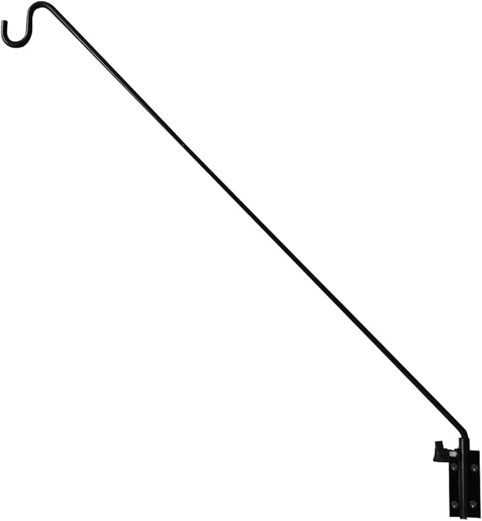 ERYTLLY Extended Reach Deck Hook Wall Pole Wall Mounted, Extensible and Adjustable 28 inch to 43 inch Bracket for Hanging Bird Feeder,Plants,Wind Chimes,Lanterns-VerdiqueGarden