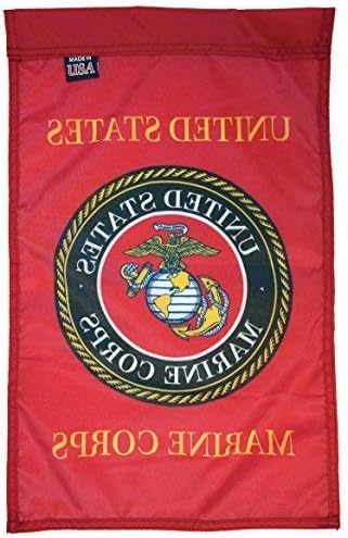 FlagSource U.S. Marine Corps Nylon Military Flag, Made in The USA, 18x12"-VerdiqueGarden