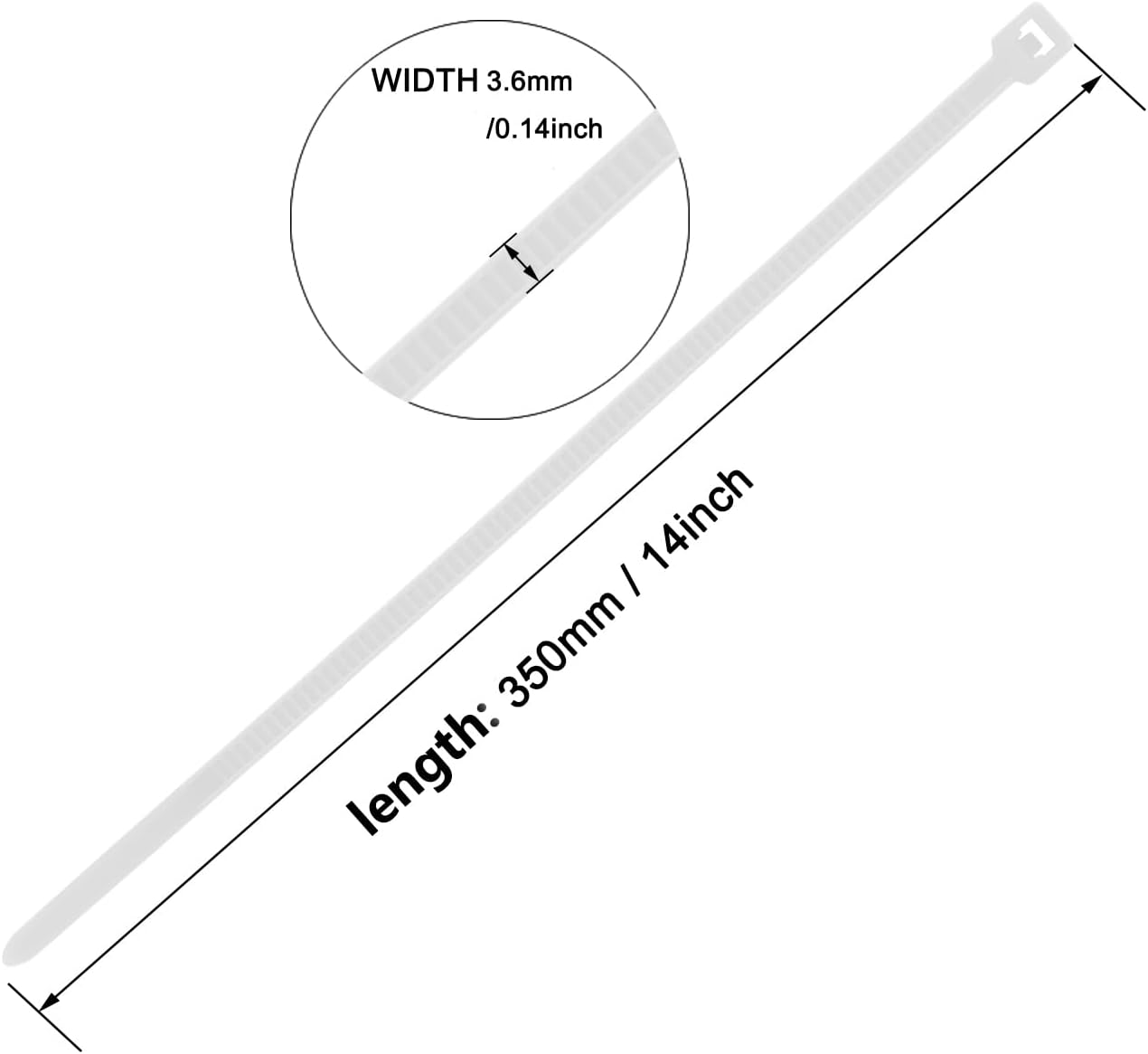 14 Inch Zip Ties Brown 1000 PCS, 40 Lbs- Heavy Duty Tensile Strength, Nylon PA66 UV Resistant Cable Ties for Indoor and Outdoor Use - Ideal for object bundling and fastening-VerdiqueGarden
