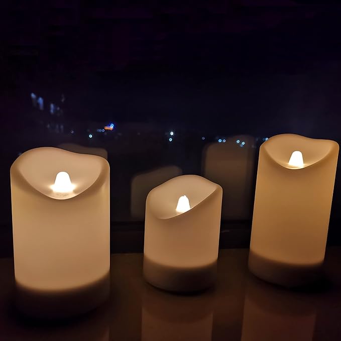2 in 1 Rechargeable Candles, USB Solar Candles Outdoor Waterproof, Long Lasting Battery Operated Led Electric Flickering Flameless, for Outdoor Lanterns, Wedding, Christmas, Table Decorations-VerdiqueGarden