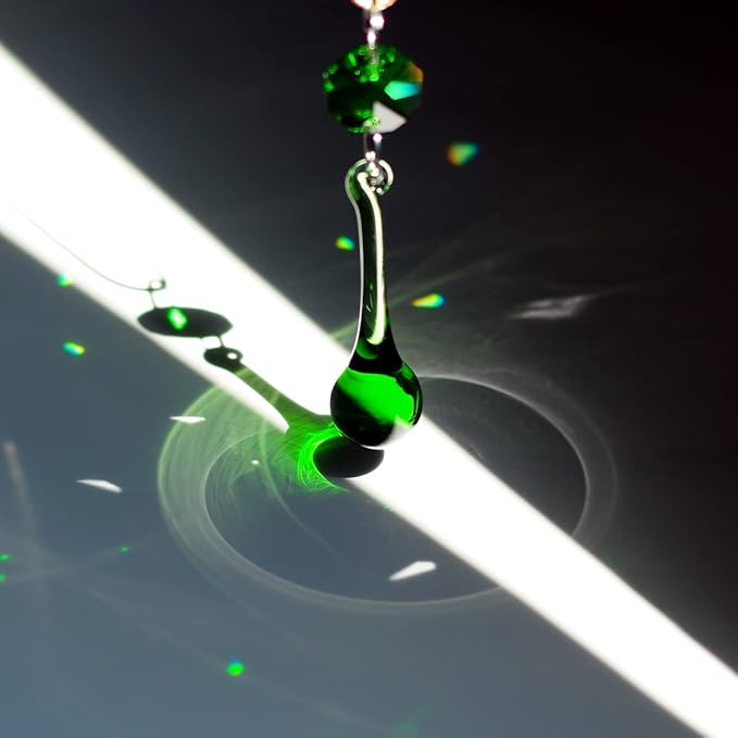 12pcs Raindrop Crystal Chandelier Prisms Parts, Hanging Crystals Beads for Chandeliers, Home Decoration-VerdiqueGarden