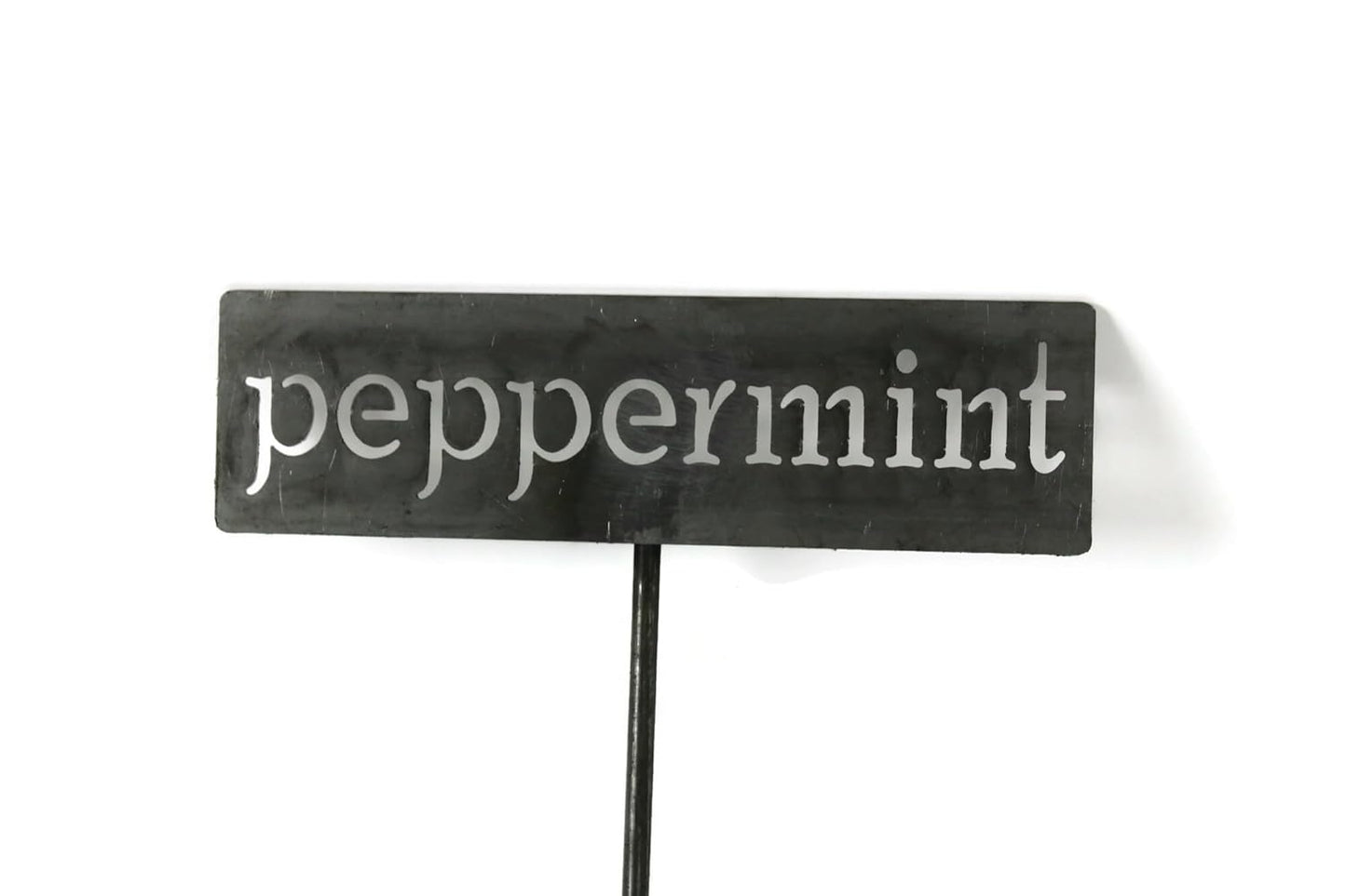 Classic Metal Garden Markers 19 Inches Tall (peppermint, Raw, Unfinished Steel (will rust with time))-VerdiqueGarden