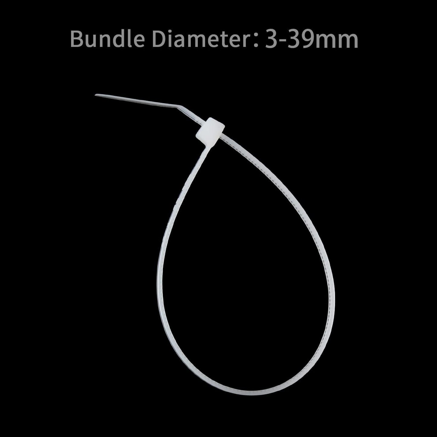 XINGO 100PCS Cable Zip Ties Heavy Duty, Premium Nylon Plastic Wire Ties with 50 Pounds Tensile Strength, Self-Locking Black Nylon Zip Ties for Indoor and Outdoor (6 inch, White)-VerdiqueGarden