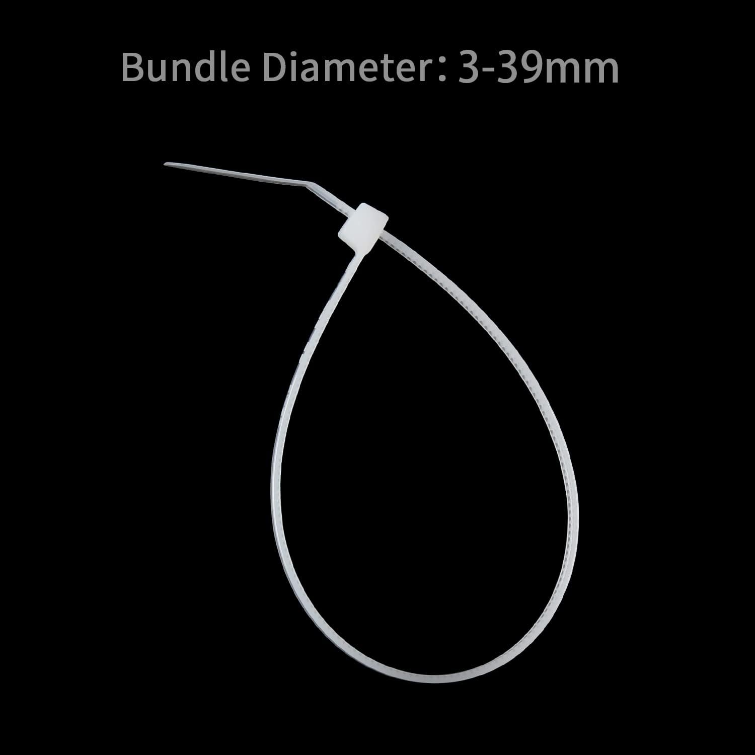 XINGO 100PCS Cable Zip Ties Heavy Duty, Premium Nylon Plastic Wire Ties with 50 Pounds Tensile Strength, Self-Locking Black Nylon Zip Ties for Indoor and Outdoor (6 inch, White)-VerdiqueGarden