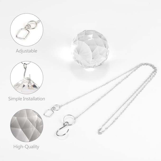 Modern Grief Gift Memorial Gift for Loss of Loved One, Loss of Father, Loss of Mother Remembrance Gifts 40 mm Crystal Ball Rainbow Maker Best for Daily Remembrance-VerdiqueGarden