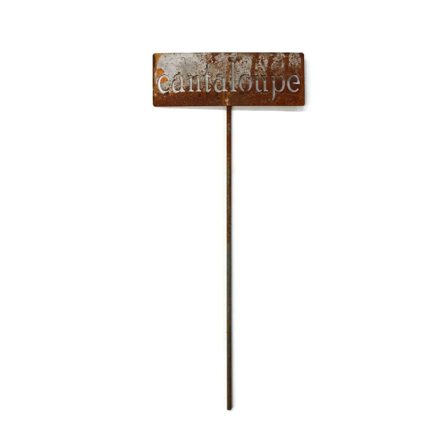 Classic Metal Garden Markers 19 Inches Tall (cantaloupe, Naturally Rusted)-VerdiqueGarden