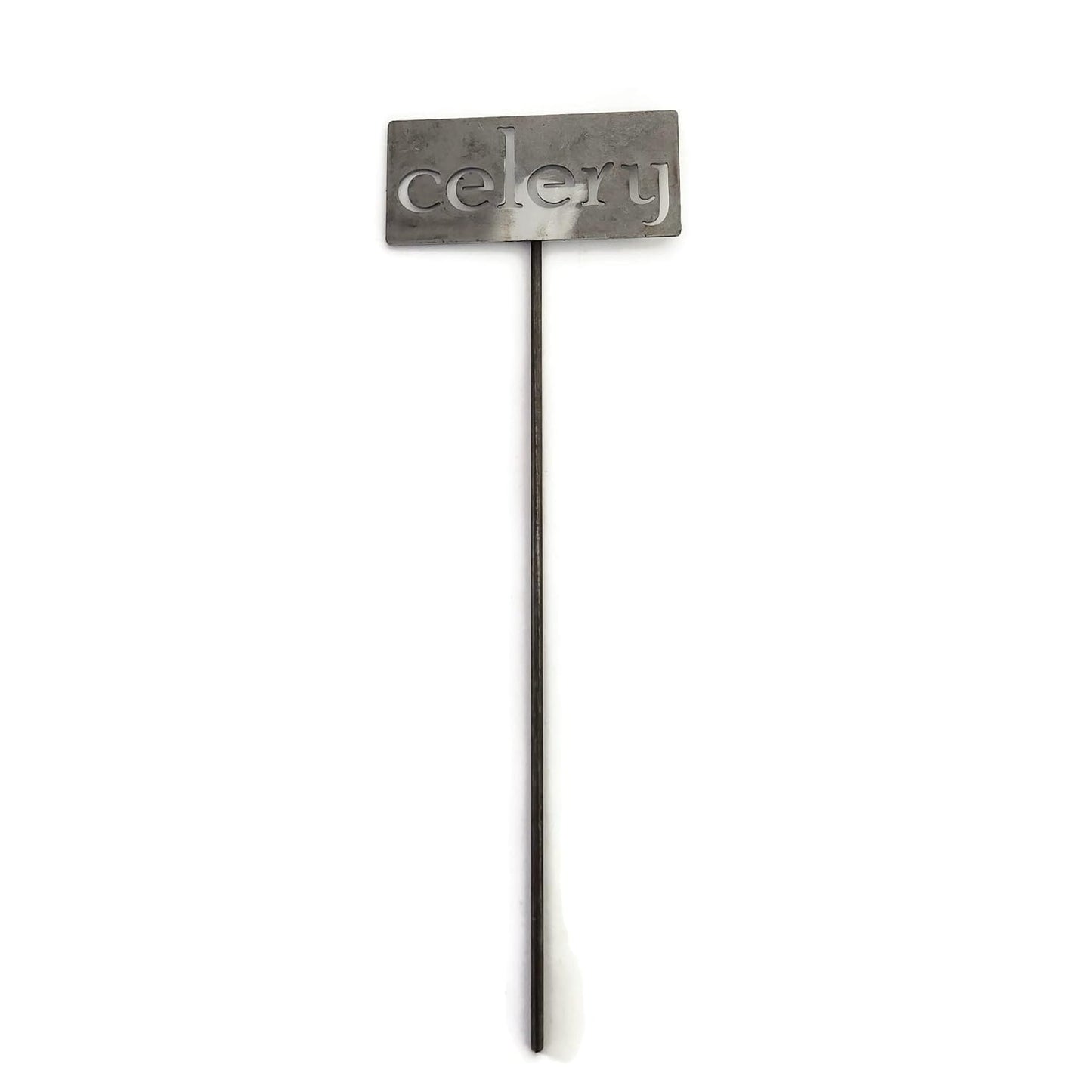 Classic Metal Garden Markers 19 Inches Tall (celery, Raw, Unfinished Steel (will rust with time))-VerdiqueGarden