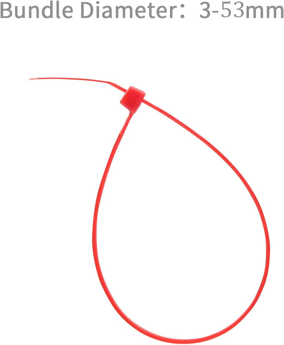 XINGO 100PCS Cable Zip Ties Heavy Duty, Premium Nylon Plastic Wire Ties with 50 Pounds Tensile Strength, Self-Locking Black Nylon Zip Ties for Indoor and Outdoor (8 inch, Red)-VerdiqueGarden