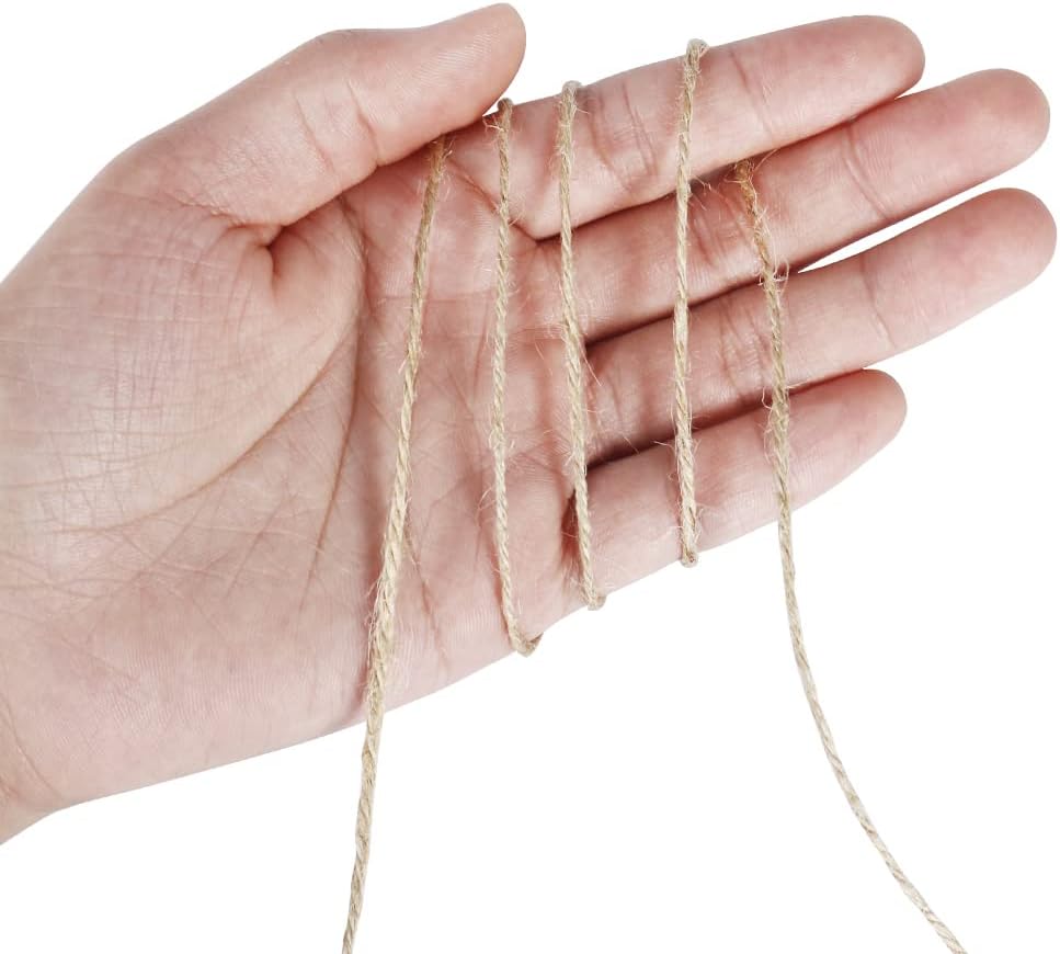 Tenn Well Natural Jute Twine, 984 Feet 2mm Garden Twine, Brown Jute String for Arts and Crafts, Gardening, Gift Wrapping, Bundling, Recycling-VerdiqueGarden
