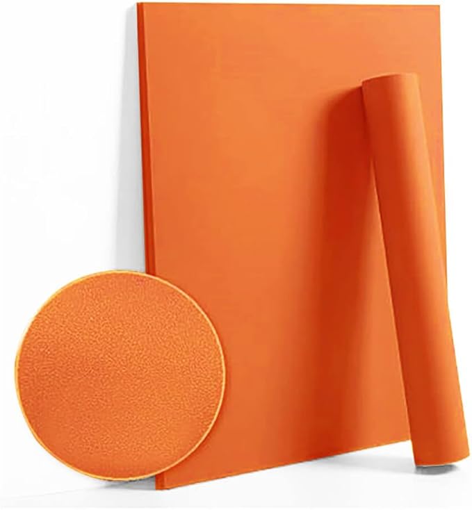 Dimoon 393''x17.7'' Orange Peel and Stick Wallpaper Contact Paper Modern Self Adhesive Wall Paper Removable Renter Friendly Textured Solid Color Shelf Vinyl Roll (393''x17.7'',Tropical Orange)-VerdiqueGarden