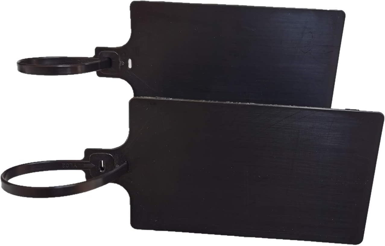Blank Waterproof Plastic Tags Marker Ties Large Labeling Tags 2.28"×3.94" (50pcs, Black)-VerdiqueGarden