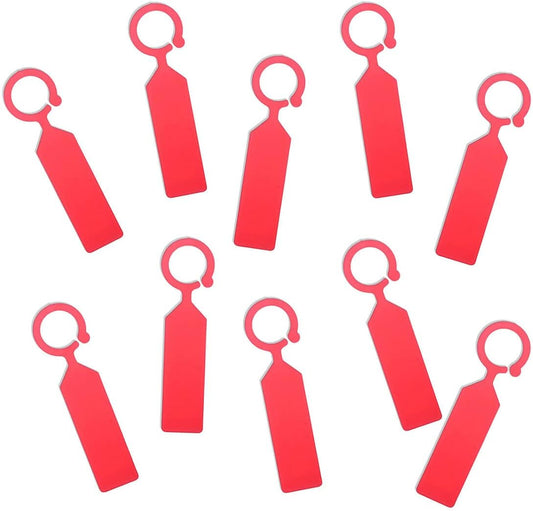 MHY 100 Pcs Thick Plastic Plant Labels - Garden Waterproof Plant Tree Tags - 4.3 inch Color Hanging Plant Markers for Plants, Potted Plants, Nurseries, Trees，Gardening (Red)-VerdiqueGarden