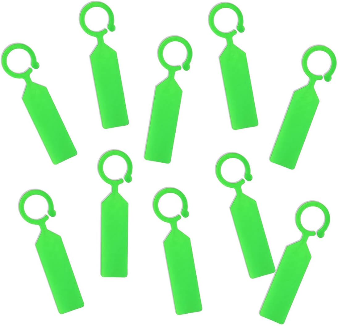 MHY 200 Pcs Thick Plastic Garden Labels - Waterproof Plant Tags, 4.3 inch Color Hanging Markers for Potted Plants, Nurseries, Trees, Gardening (Green)-VerdiqueGarden