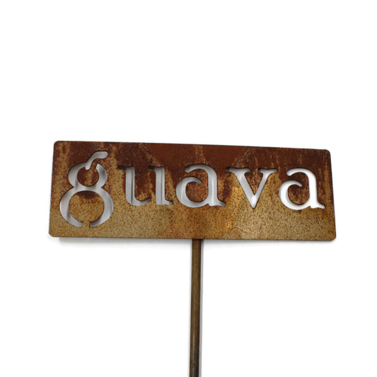 Classic Metal Garden Markers 19 Inches Tall (guava, Naturally Rusted)-VerdiqueGarden