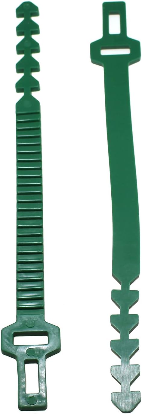 8PCS 9.45 Inch Green PP Stump Support Strip Heavy Duty Adjustable Interlock Garden Plants Shrub Ties for Gardening Pots Nurseries-VerdiqueGarden