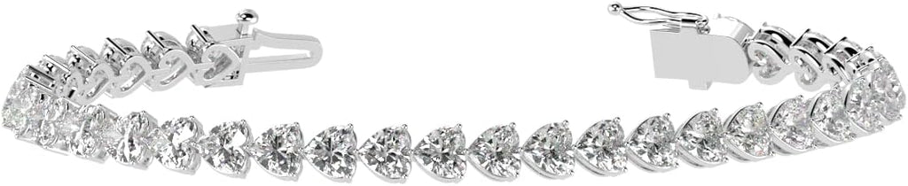 Houston Diamond District 2 to 28 Carat Lab Grown Diamond Classic Tennis Bracelet, 4-Prong Setting for Women (E-F Color, VS2-SI1 Clarity)