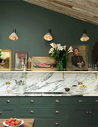 Dimoon 236''x17.7'' Green Peel and Stick Wallpaper Contact Paper Modern Self Adhesive Wall Paper Removable Renter Friendly Textured Solid Color Shelf Cabinet Vinyl Roll (236''x17.7'',Dark Green)-VerdiqueGarden