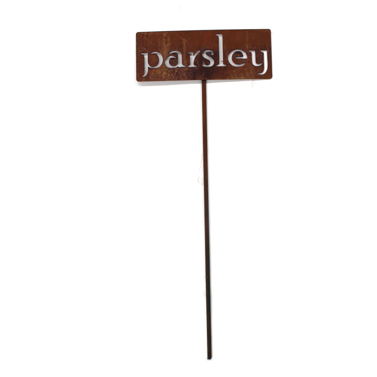 Classic Metal Garden Markers 19 Inches Tall (parsley, Naturally Rusted)-VerdiqueGarden