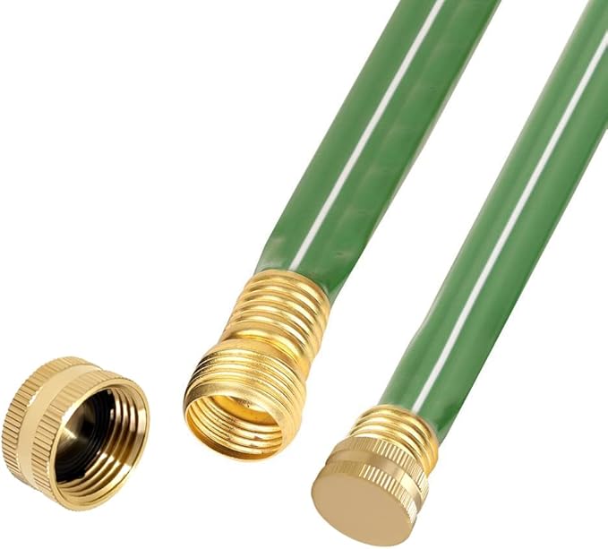 Hooshing 4PCS Brass Garden Hose End Caps 3/4" Female Garden Hose Caps with Washers-VerdiqueGarden