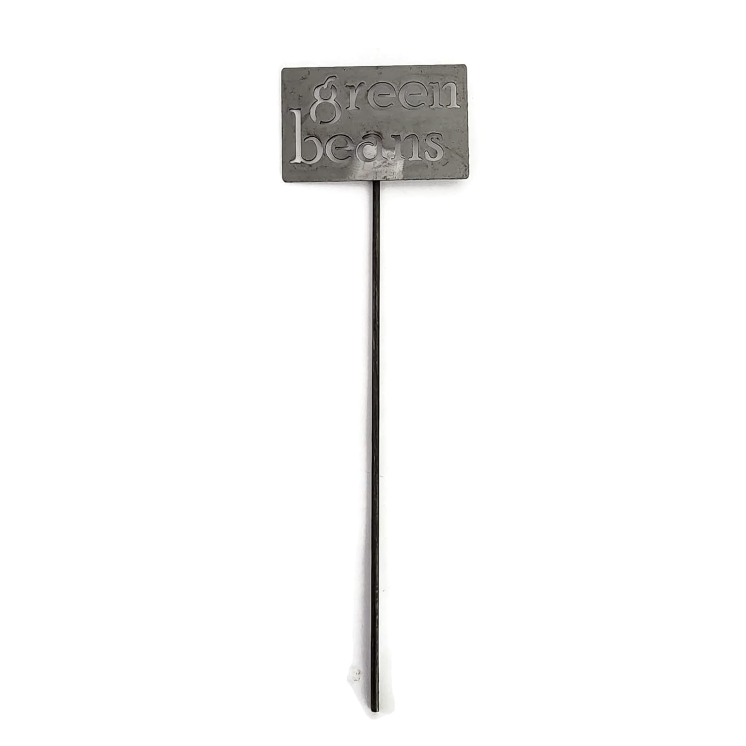 Classic Metal Garden Markers 19 Inches Tall (green beans, Raw, Unfinished Steel (will rust with time))-VerdiqueGarden