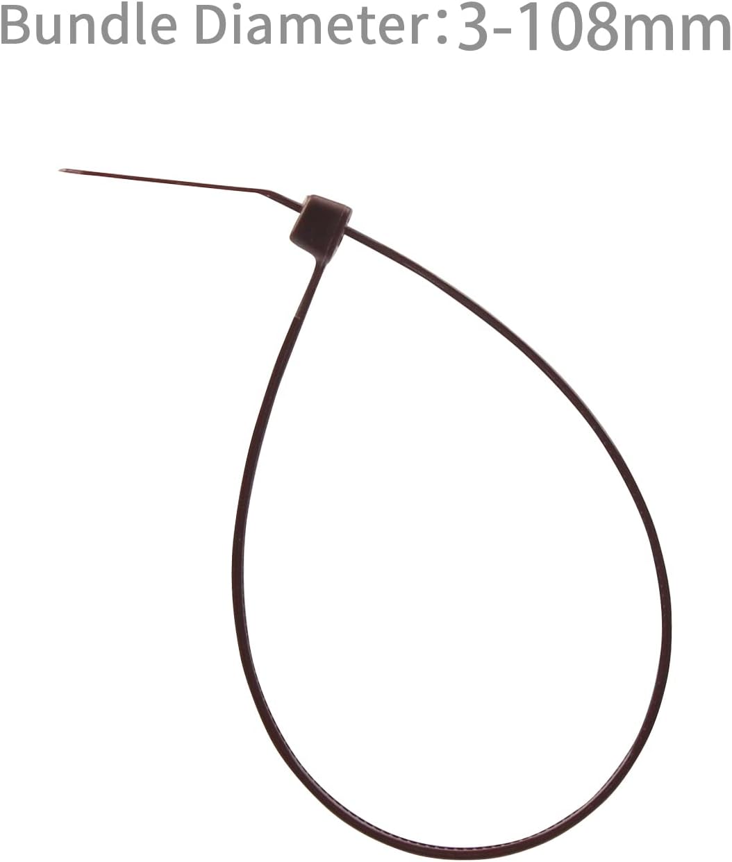 XINGO 100PCS Cable Zip Ties Heavy Duty, Premium Nylon Plastic Wire Ties with 50 Pounds Tensile Strength, Self-Locking Black Nylon Zip Ties for Indoor and Outdoor (16 inch, Brown)-VerdiqueGarden