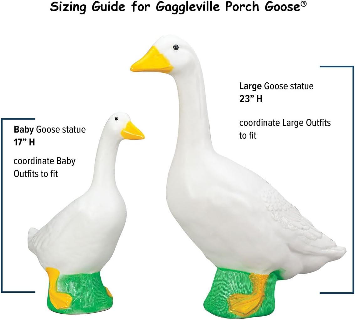 Fox Valley Traders Gaggleville Porch Goose Baby Statue – Charming 17" Outdoor Decorative Figurine for Garden, Patio, or Entryway Accent-VerdiqueGarden