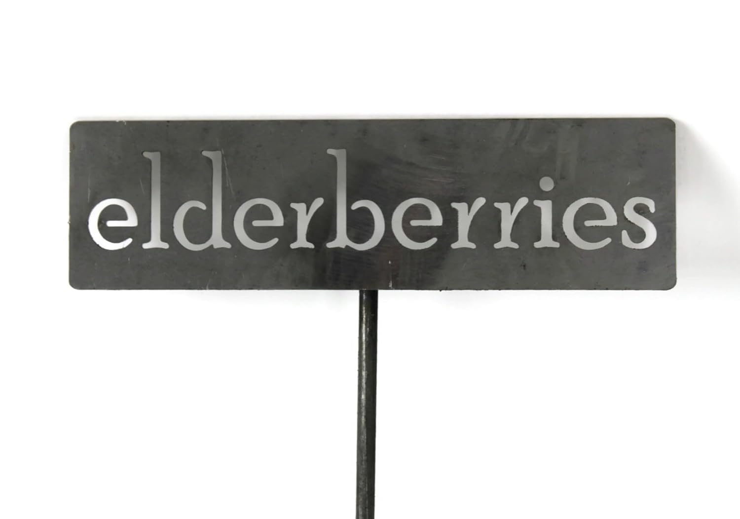 Classic Metal Garden Markers 19 Inches Tall (elderberries, Raw, Unfinished Steel (will rust with time))-VerdiqueGarden