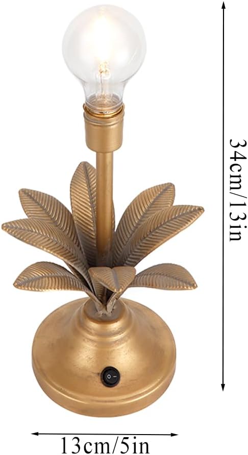 JHY DESIGN Battery Operated Lamp 13''H Vintage Decorative Cordless Lamp with LED Bulb Small Table Lamp for Bedroom Living Room Bedroom Kitchen Wedding Patio Home Decor(Antique Gold)-VerdiqueGarden