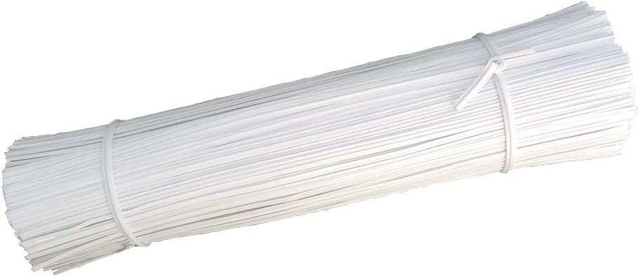 Plastic White Twist Ties 6 inch, Reusable Cable Ties,Long Garbage Bag Twist Ties, Trash Bag Coated Ties, Twisty Ties for Organizing, Plant Hollding, Office, Christmas Tree (500 Pcs)-VerdiqueGarden