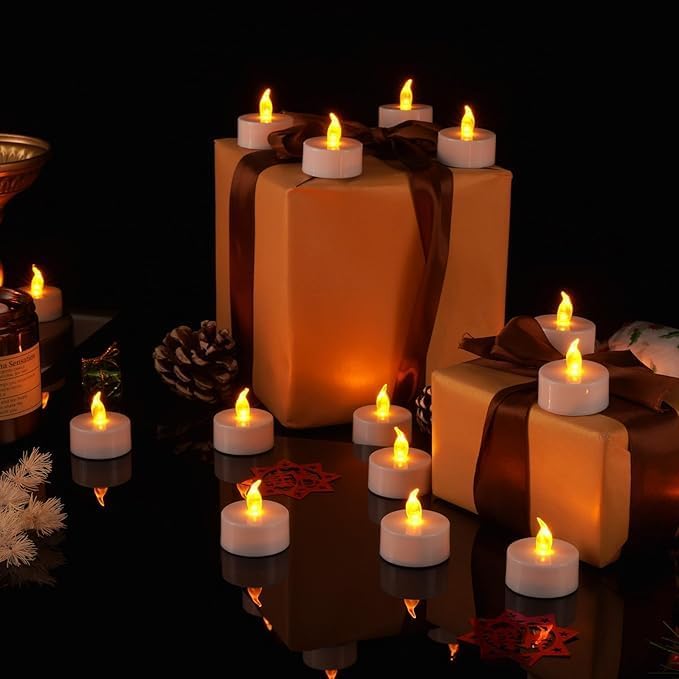 LED Tea Lights Flameless Candles- 150Pack Tealight Candle Realistic and Bright Flickering Long Lasting 200Hours for Holiday Celebration,Party, Home Decoration WarmYellow,Battery Operated-VerdiqueGarden