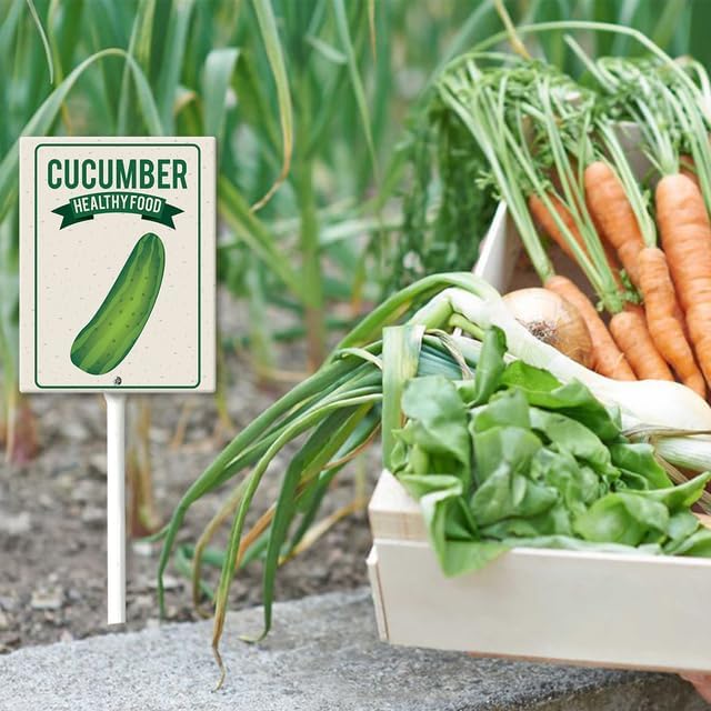 Eveokoki Aluminum Seed & Plant Labels - Plant Markes for Seedlings-Plant Tags for Pots - Garden Signs for Vegetable - Durable Markers for Plants Outdoor Waterproof - Garden Decor for Farmhouse-VerdiqueGarden