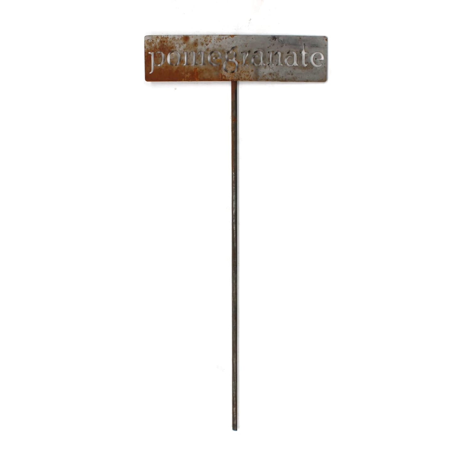 Classic Metal Garden Markers 19 Inches Tall (pomegranate, Naturally Rusted)-VerdiqueGarden