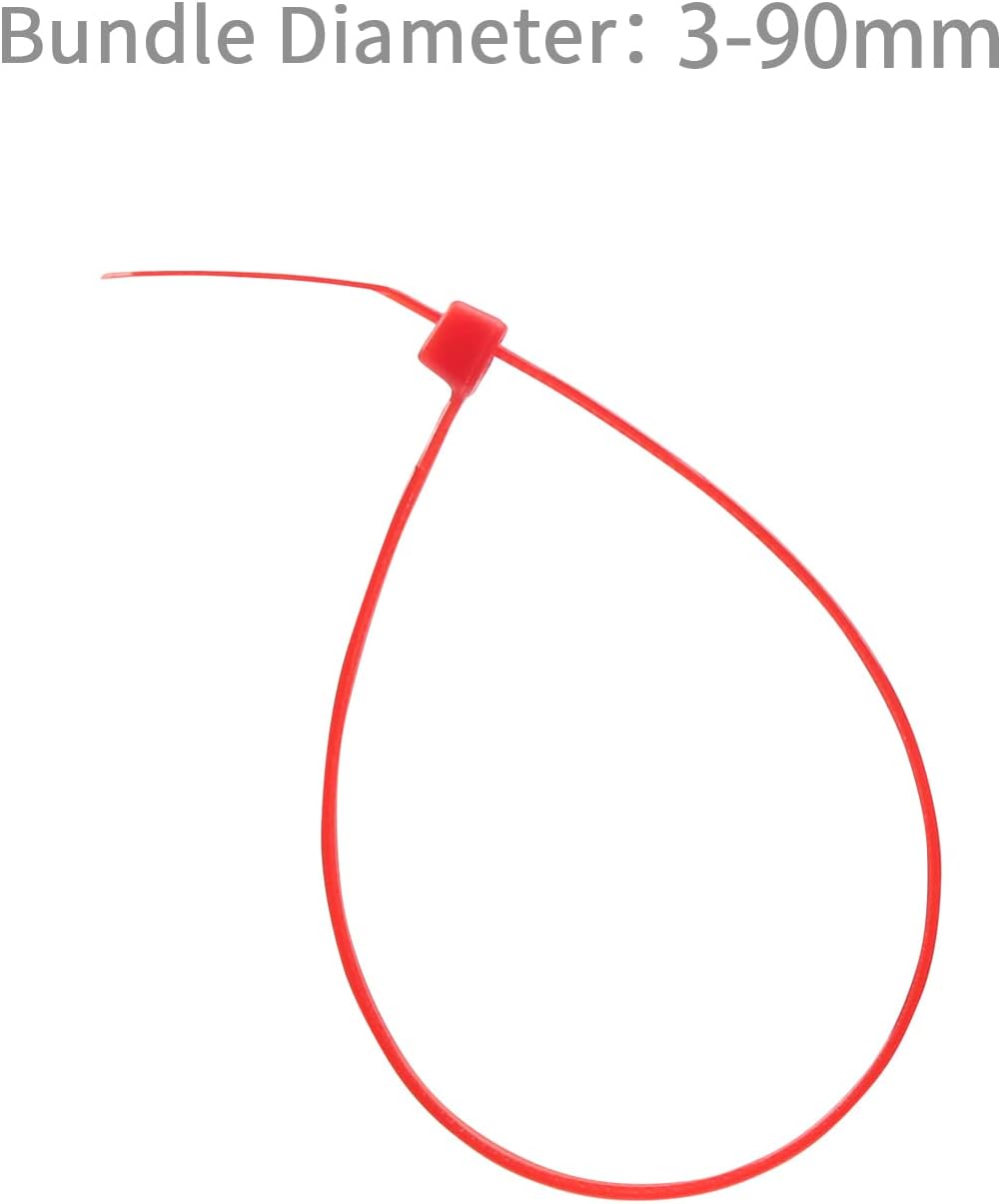 XINGO 100PCS Cable Zip Ties Heavy Duty, Premium Nylon Plastic Wire Ties with 50 Pounds Tensile Strength, Self-Locking Black Nylon Zip Ties for Indoor and Outdoor (14 inch, Red)-VerdiqueGarden