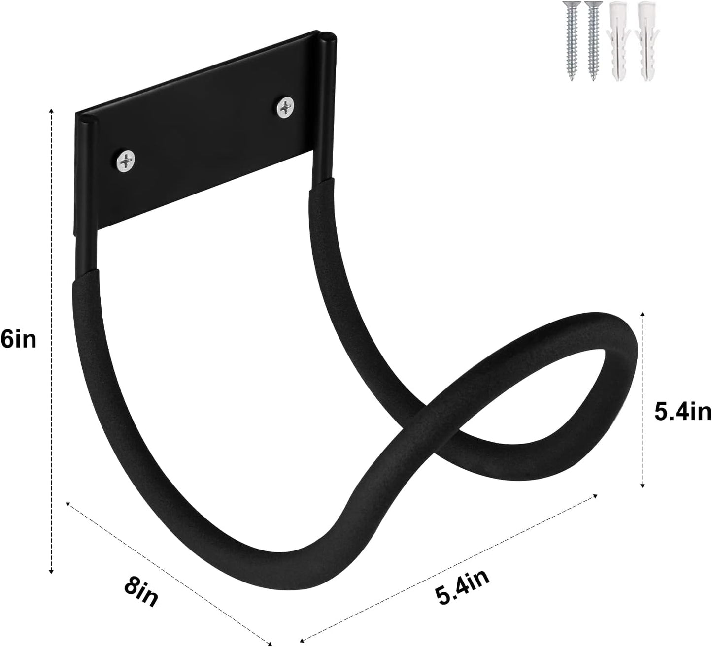 Hose Hanger, Heavy Duty Metal Hose Holder Wall Mount, Hook for Garden Hose/Expandable Hose/Hose Reel/Water Hose/Pocket Hose/Flexable Hose/Magic Hose (Hose Holder 125 Ft)-VerdiqueGarden