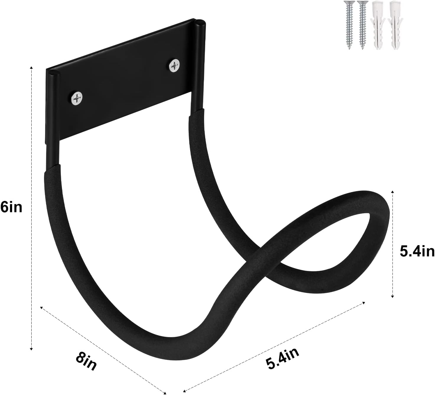 Hose Hanger, Heavy Duty Metal Hose Holder Wall Mount, Hook for Garden Hose/Expandable Hose/Hose Reel/Water Hose/Pocket Hose/Flexable Hose/Magic Hose (Hose Holder 125 Ft)-VerdiqueGarden