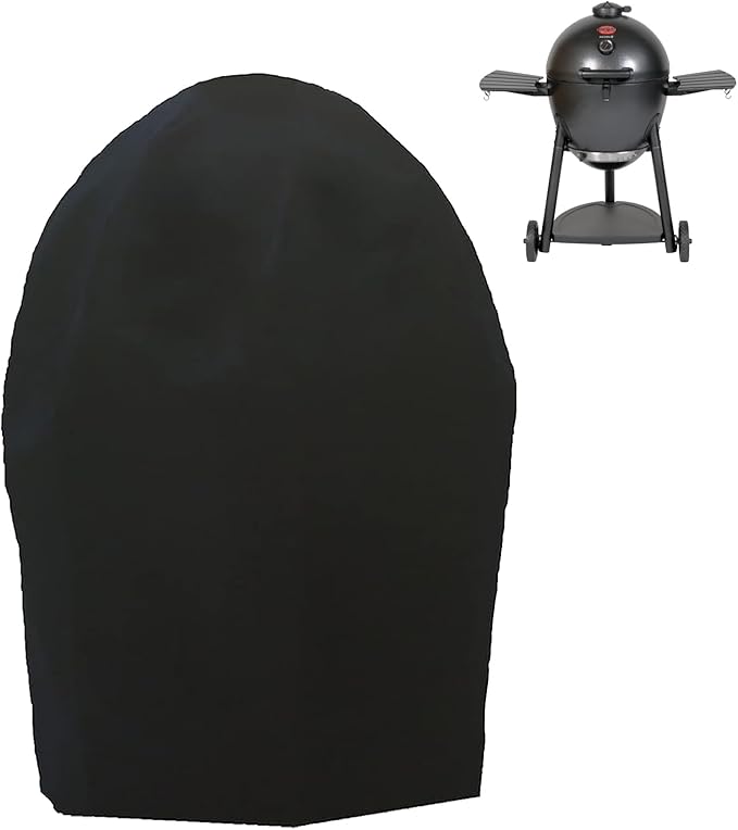 Grill Cover for 6755 Char-Griller Akorn Kamado Charcoal Grill Smoker and Premium Kettle, for Cuisinart CGG-999, 600D Heavy Duty Waterproof UV Resistant Cover, Outdoor Barbeque Grill Accessories-VerdiqueGarden