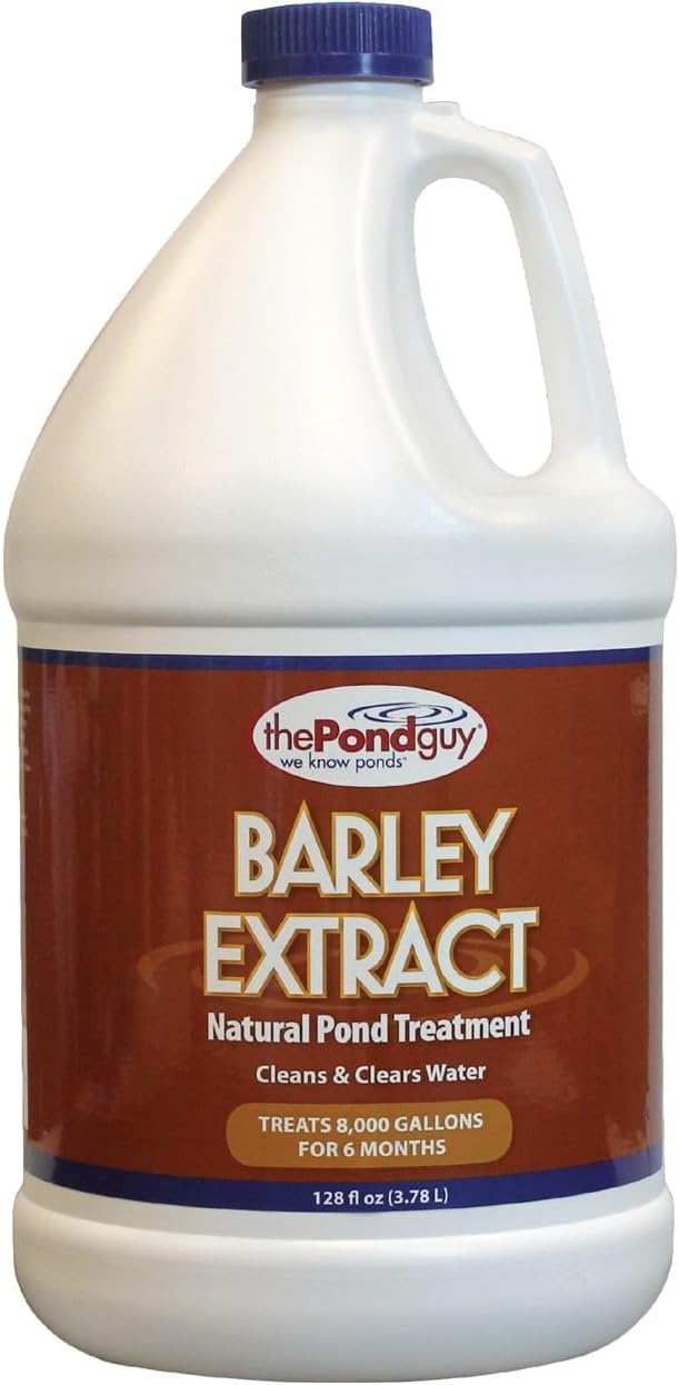 The Pond Guy Barley Extract Natural Liquid Treatment for Ponds and Water Gardens, Safe for Koi Fish and Plants, Natural Solutions for Clear Pond Water - 1 Gallon-VerdiqueGarden