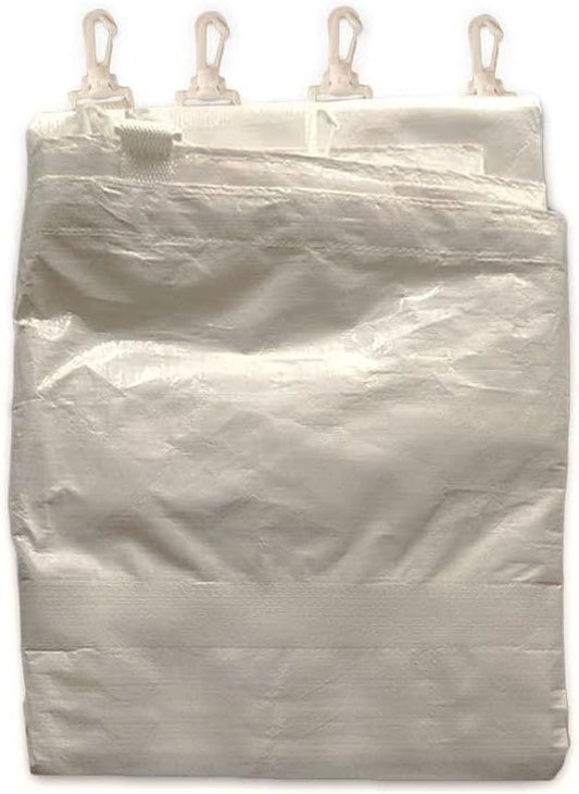 10' x 20' Economy Sidewall Kit for Canopy Tent, Complete Set of (2) White 10' and (2) 20' Side Walls for 7' Foot Height Party Frame and Outdoor Pole Tents, Tent Not Included-VerdiqueGarden