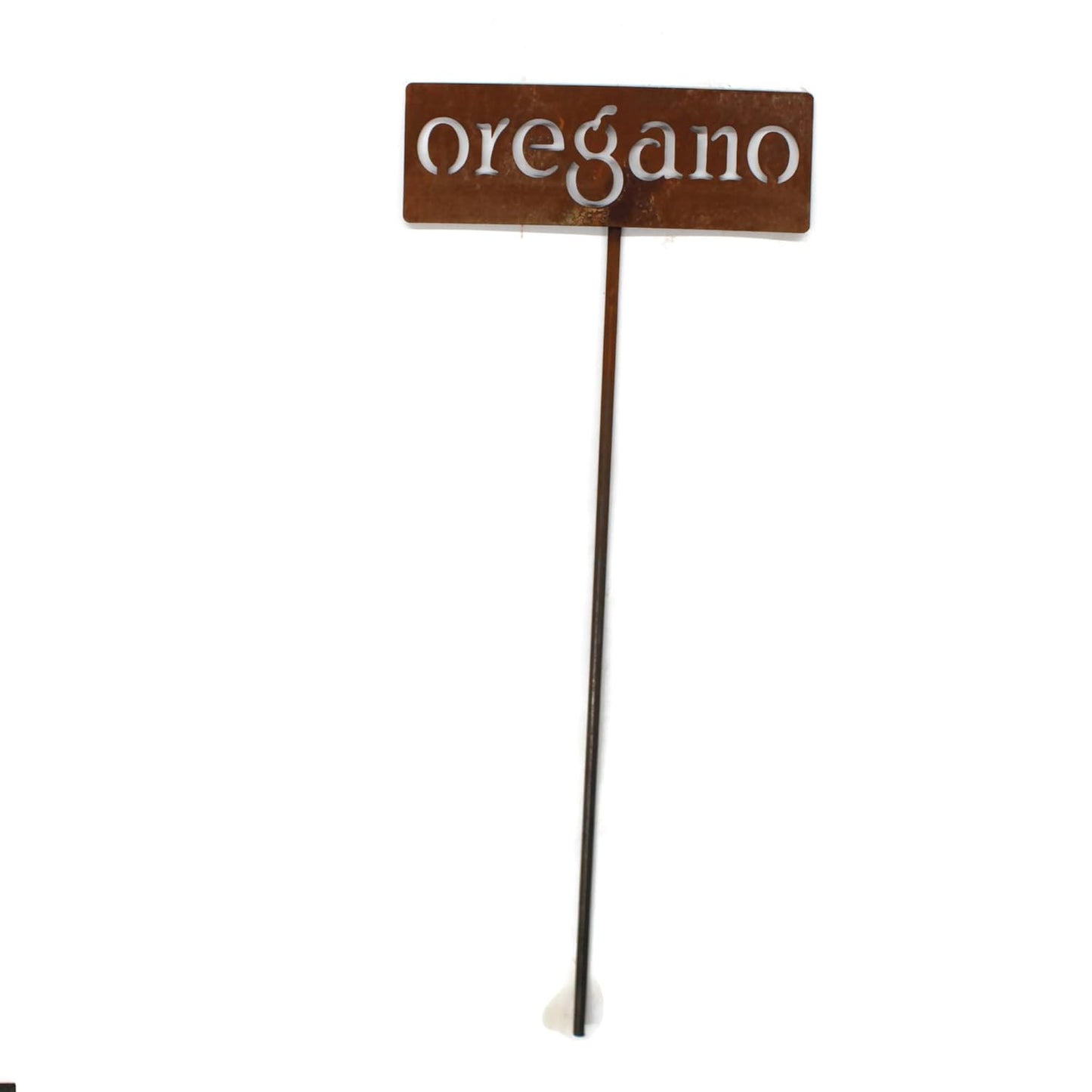 Classic Metal Garden Markers 19 Inches Tall (oregano, Naturally Rusted)-VerdiqueGarden
