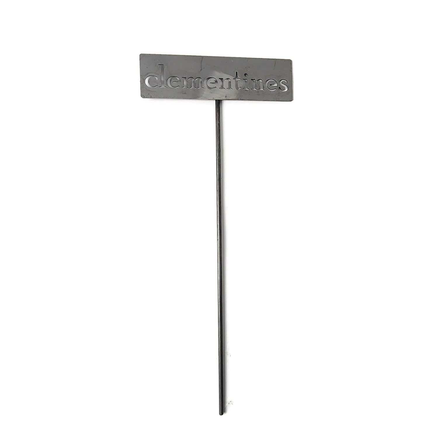 Classic Metal Garden Markers 19 Inches Tall (clementines, Raw, Unfinished Steel (will rust with time))-VerdiqueGarden