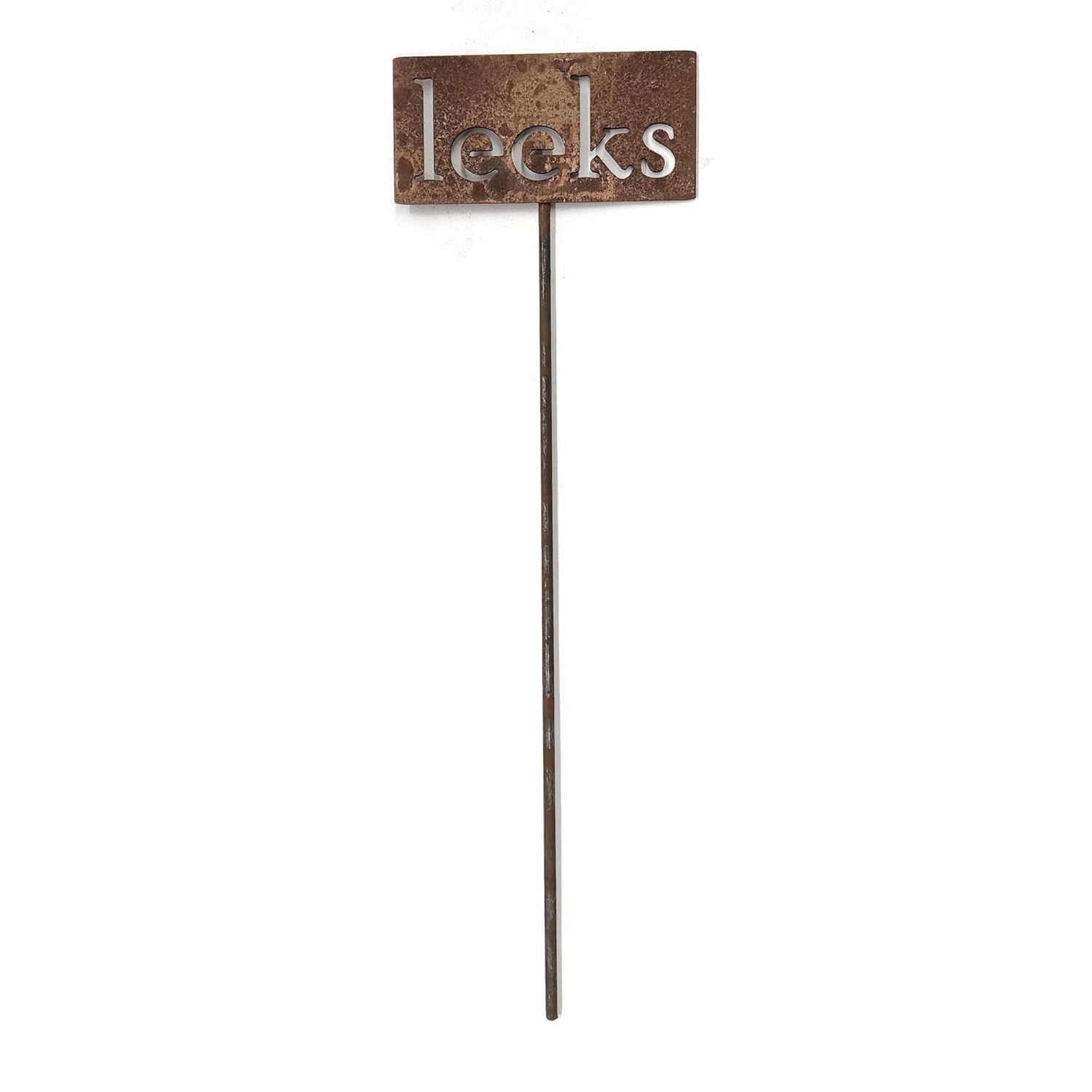 Classic Metal Garden Markers 19 Inches Tall (leeks, Naturally Rusted)-VerdiqueGarden