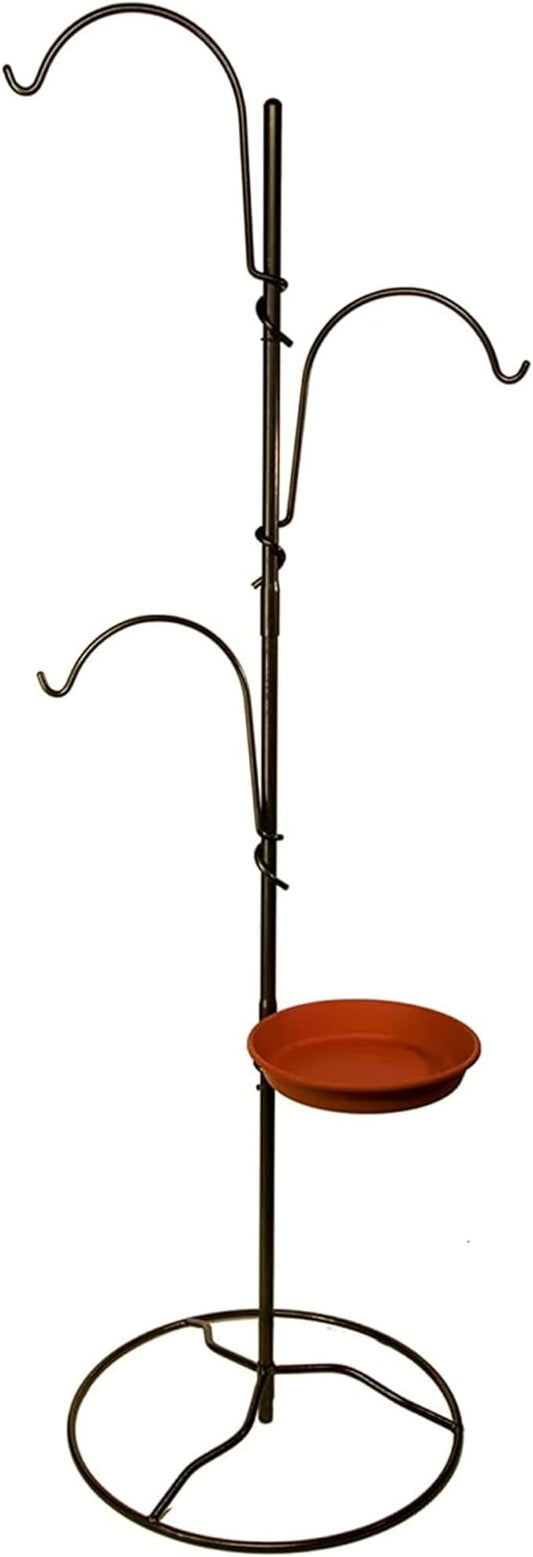 Yard Butler Yard Tree Bird Center - Durable Bird Feeder Holder & Hanging Plant Stand with 3 Hooks & Birdbath Ring - Beautiful Yard Decoration-VerdiqueGarden