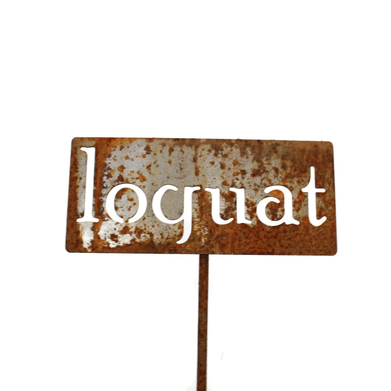 Classic Metal Garden Markers 19 Inches Tall (loquat, Naturally Rusted)-VerdiqueGarden