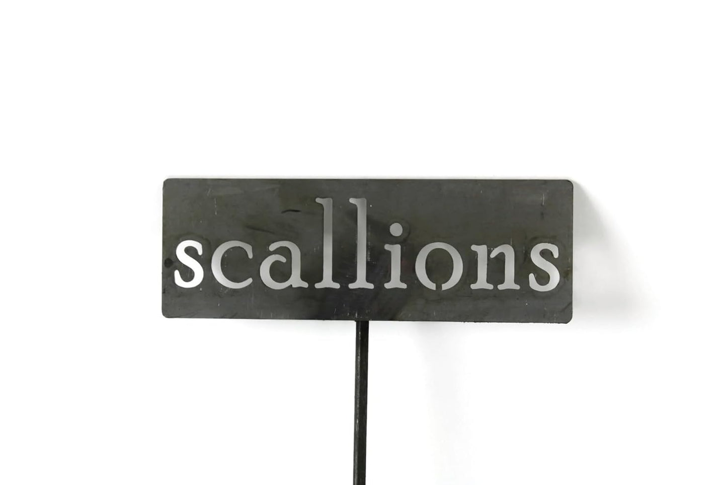 Classic Metal Garden Markers 19 Inches Tall (scallions, Raw, Unfinished Steel (will rust with time))-VerdiqueGarden