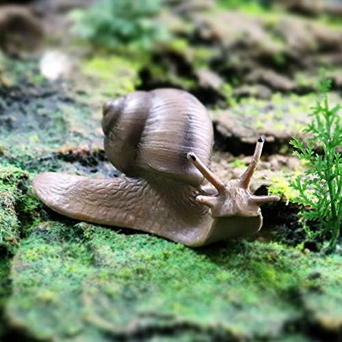 2 Pcs Snail Figurine Miniature Snail Model Realistic Animal Figurines Fairy Garden Micro Landscape Decor-VerdiqueGarden