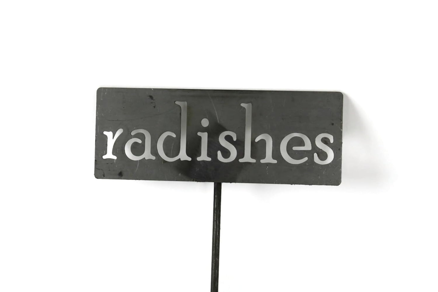 Classic Metal Garden Markers 19 Inches Tall (radishes, Raw, Unfinished Steel (will rust with time))-VerdiqueGarden