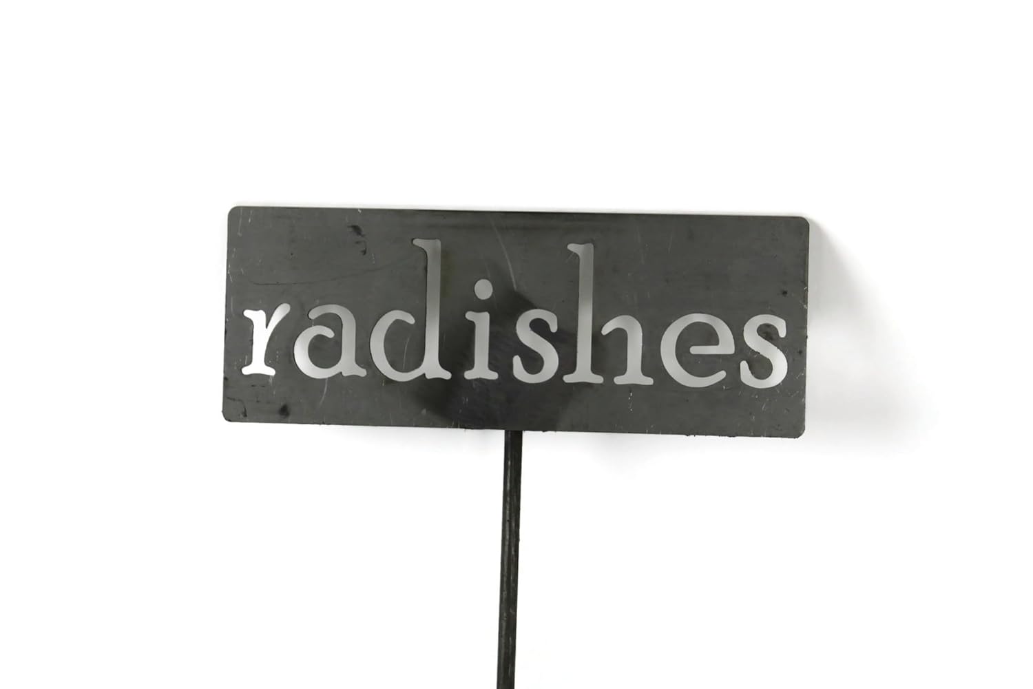 Classic Metal Garden Markers 19 Inches Tall (radishes, Raw, Unfinished Steel (will rust with time))-VerdiqueGarden